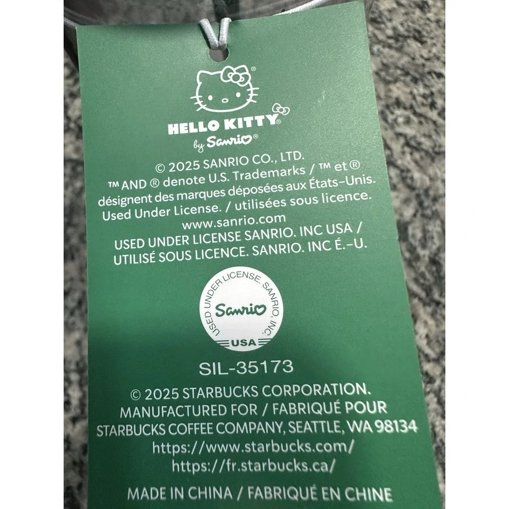 BRAND NEW‎ Starbucks HELLO KITTY Clear 24oz Tumbler 2025 Christmas Limited
